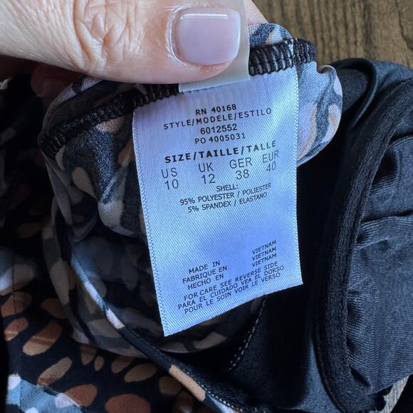 Magicsuit Womens Animal Print Underwire Racerback Tankini Swim Top Size 10 - Picture 7 of 10